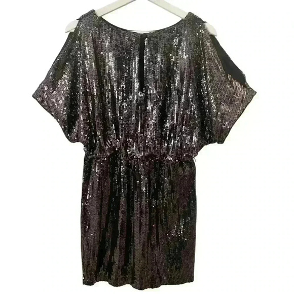 BA Nites by Melanie Lyne Sequins Mini Dress, Party-Ready Size 4, Glittery & Chic - Picture 9 of 16